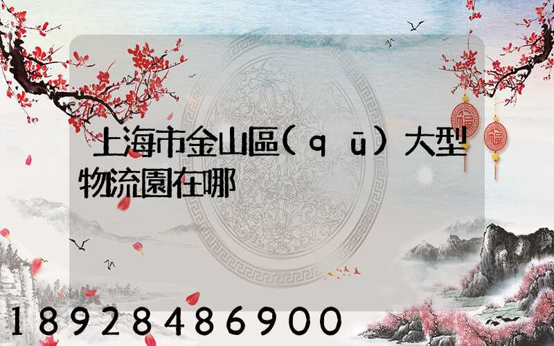 上海市金山區(qū)大型物流園在哪
