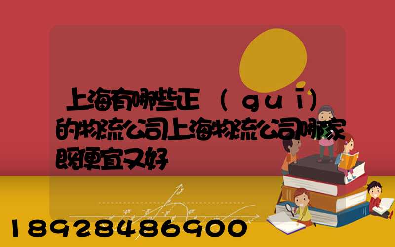 上海有哪些正規(guī)的物流公司上海物流公司哪家既便宜又好