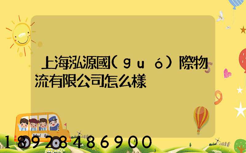 上海泓源國(guó)際物流有限公司怎么樣