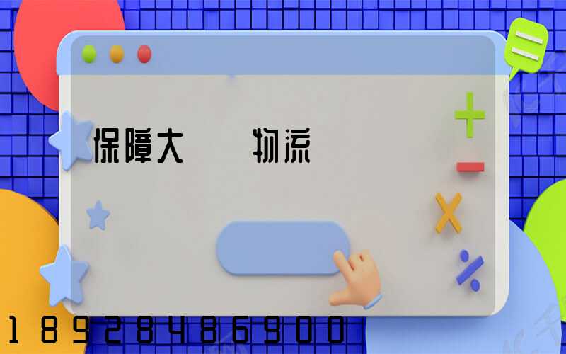 保障大飛機物流運輸