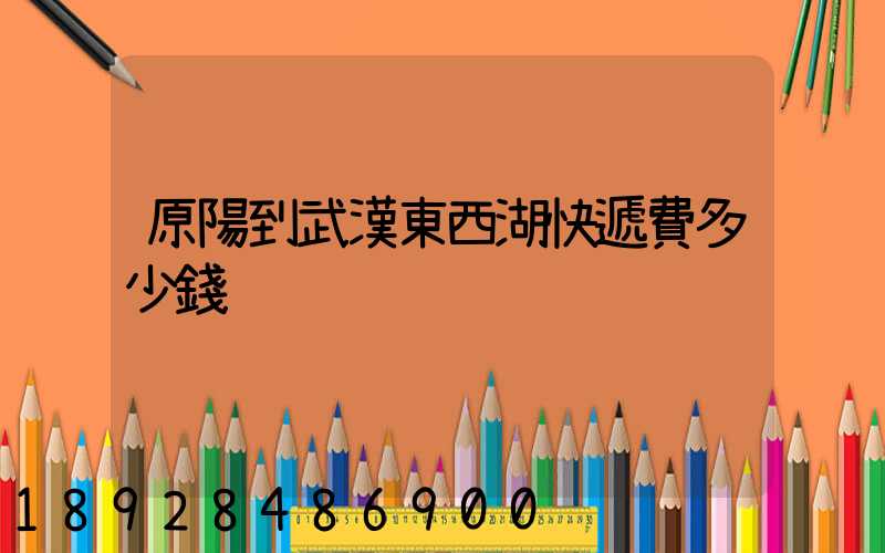 原陽到武漢東西湖快遞費多少錢