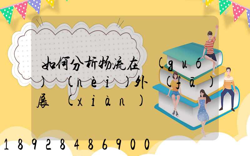 如何分析物流在國(guó)內(nèi)外發(fā)展現(xiàn)狀