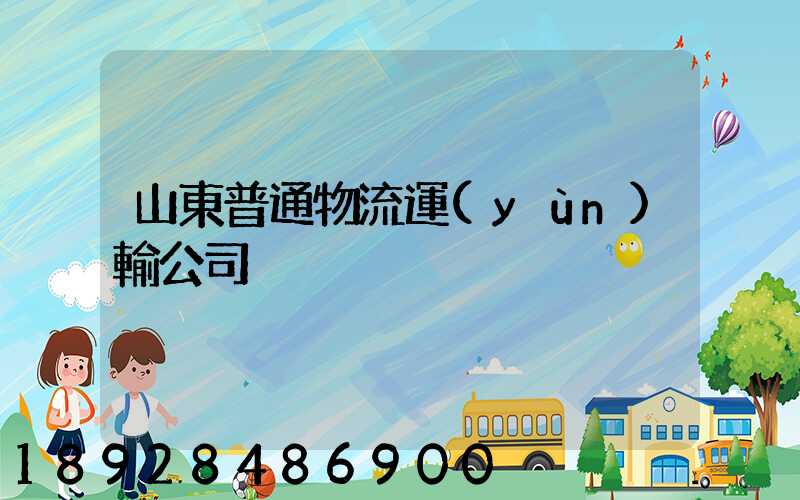 山東普通物流運(yùn)輸公司