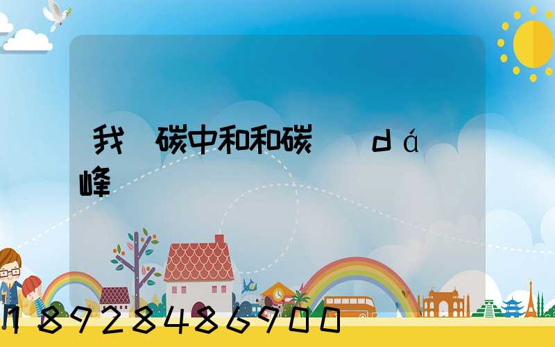 我國碳中和和碳達(dá)峰時間