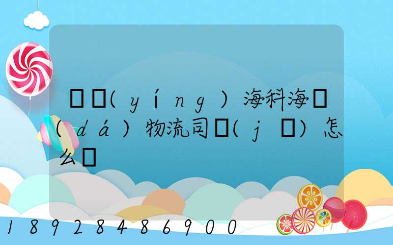 東營(yíng)?？坪＿_(dá)物流司機(jī)怎么樣