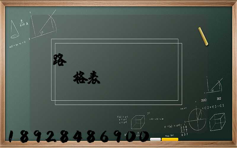 鐵路貨運(yùn)價(jià)格表