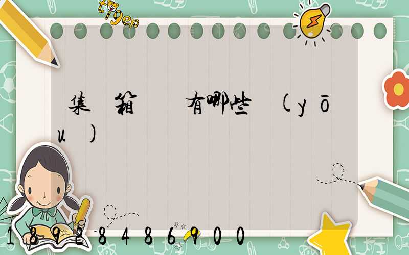 集裝箱運輸有哪些優(yōu)點